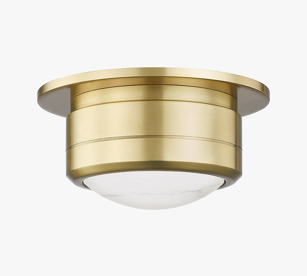 Jin Flush Mount Light - Antique Brass / Small