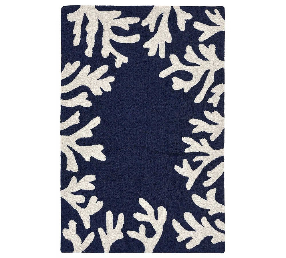 Coral Border Outdoor Rug
