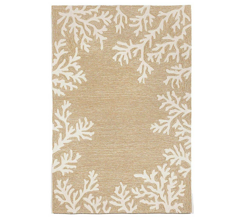 Coral Border Outdoor Rug