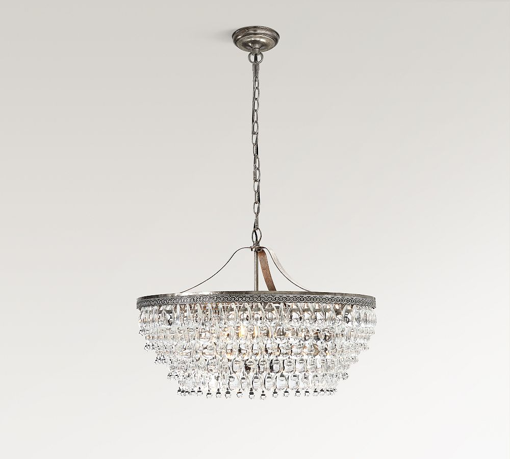 Clarissa Crystal Round Chandelier (19"-28")