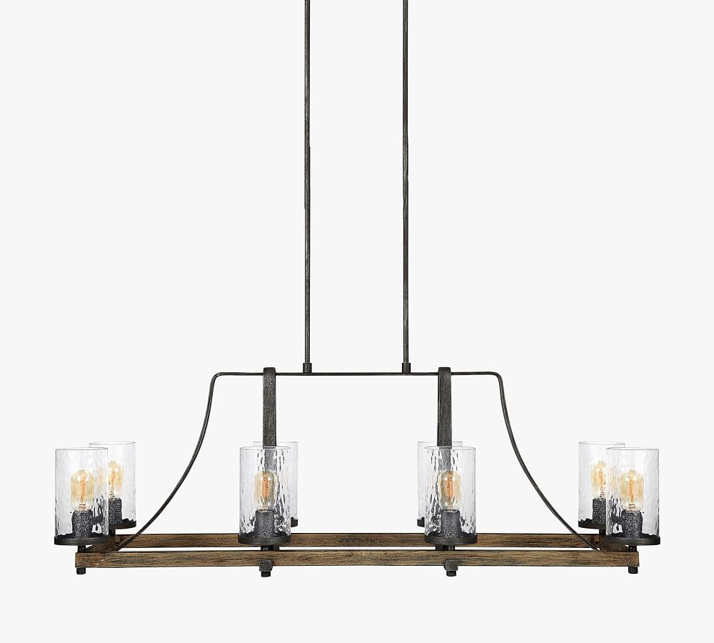 Steffens Wood & Iron Linear Chandelier (46")