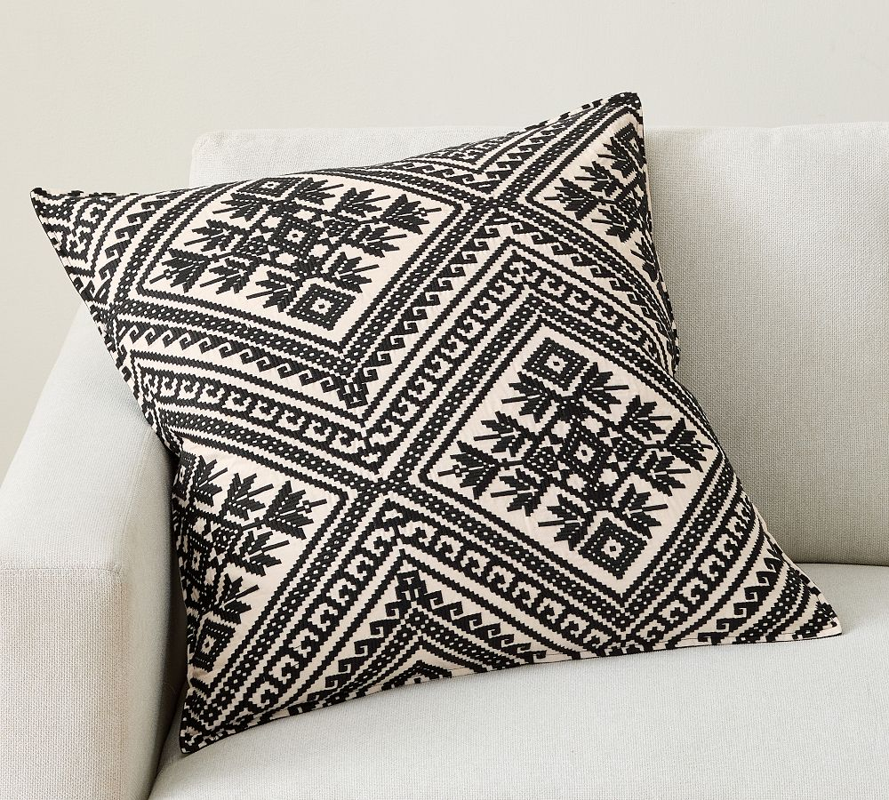 Fair Isle Embroidered Pillow