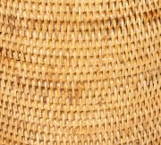 Tava Handwoven Rattan Round Tapered Waste Basket With Metal Liner