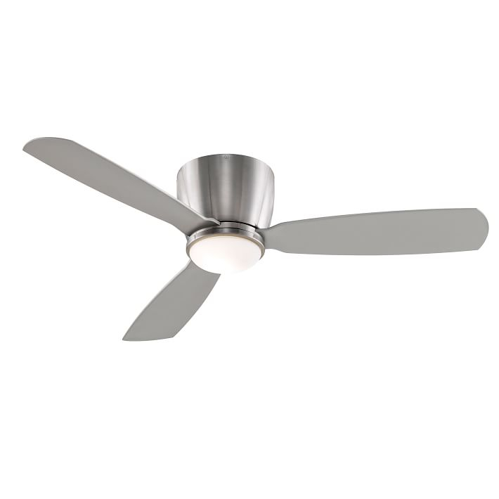 Sleek Modern 52" Black Low Profile Ceiling Fan with LED & Remote