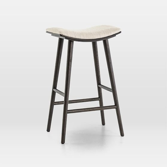 Oak Wood Saddle Bar & Counter Stools