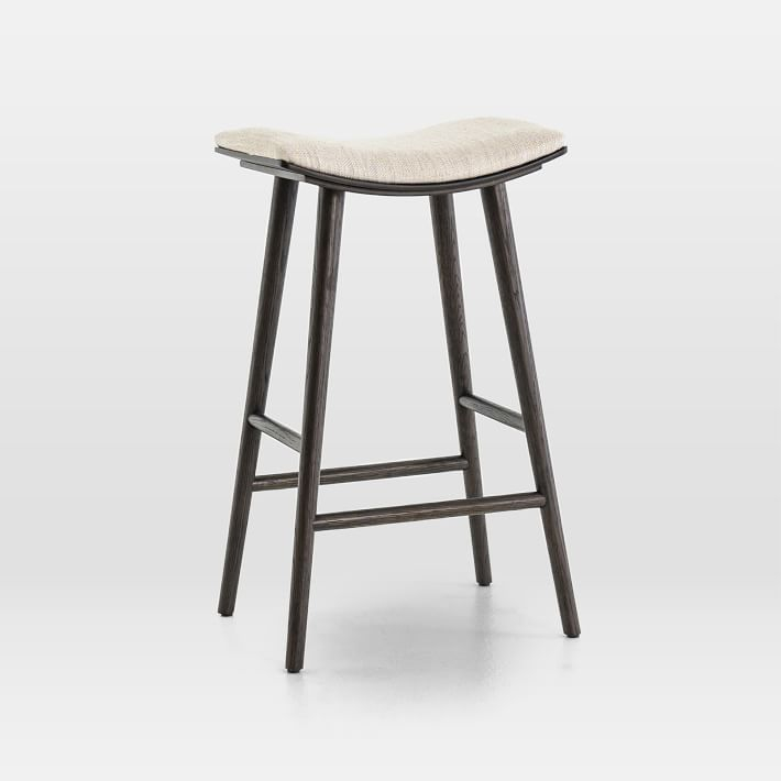 Oak Wood Saddle Bar & Counter Stools