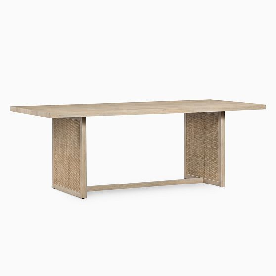 Yvette Woven Rectangle Dining Table (84")