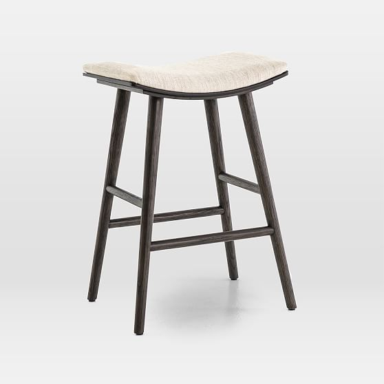 Oak Wood Saddle Bar & Counter Stools