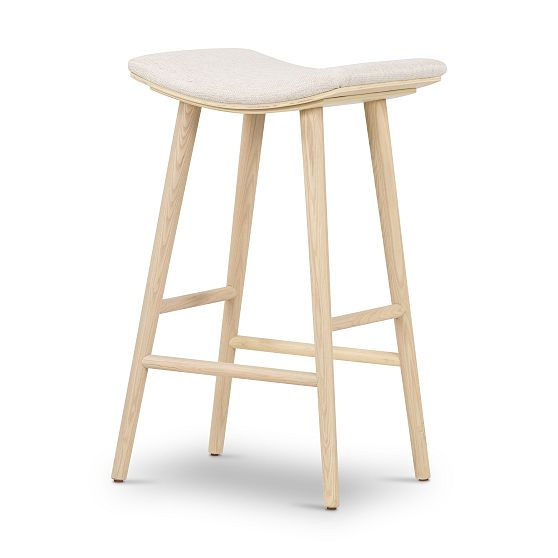 Oak Wood Saddle Bar & Counter Stools