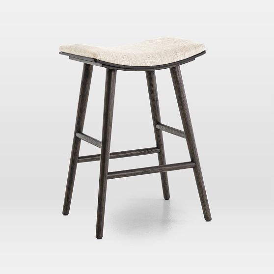 Oak Wood Saddle Bar & Counter Stools