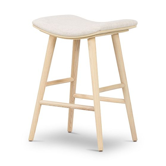 Oak Wood Saddle Bar & Counter Stools