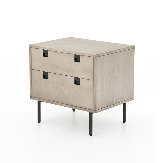 Iron & Acacia 2-Drawer Nightstand (24")