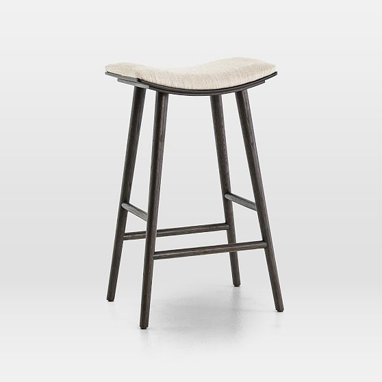 Oak Wood Saddle Bar & Counter Stools