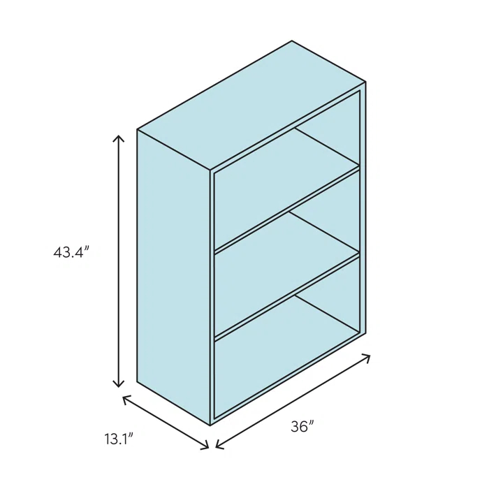 10500 Series 43.38" H x 36" W Standard Bookcase