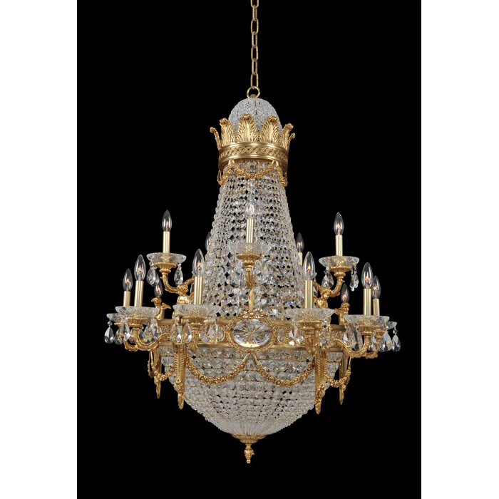 Allegri by Kalco Lighting Marseille 25 - Light Dimmable Empire Chandelier