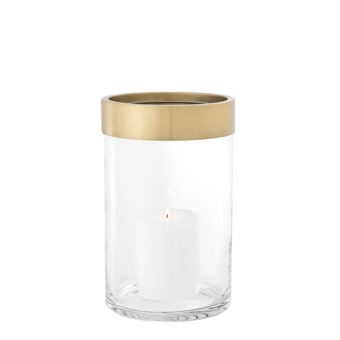 Eichholtz Vertex 12'' H Glass Tabletop Hurricane
