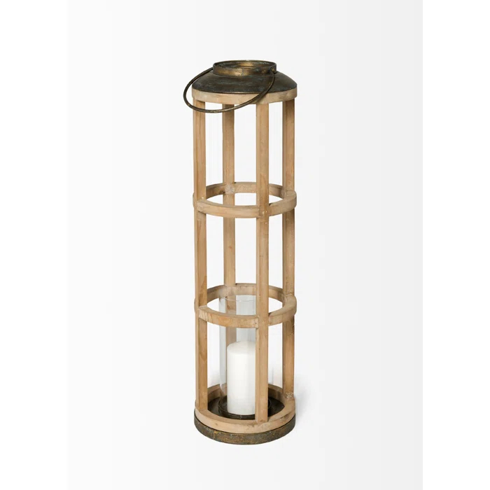 Bella Rustic Black Metal Oversized Candle Lantern