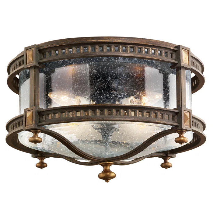 Fine Art Handcrafted Lighting 564982St Beekman Place 18" Diameter Four-Light Outdoor Flush