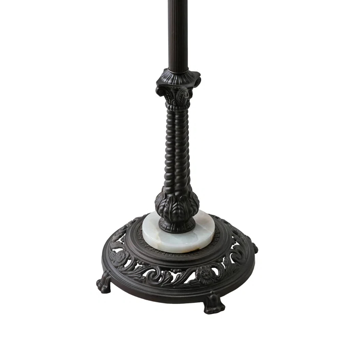 228851 Meyda 62" High Tiffany Hanginghead Dragonfly Floor Lamp
