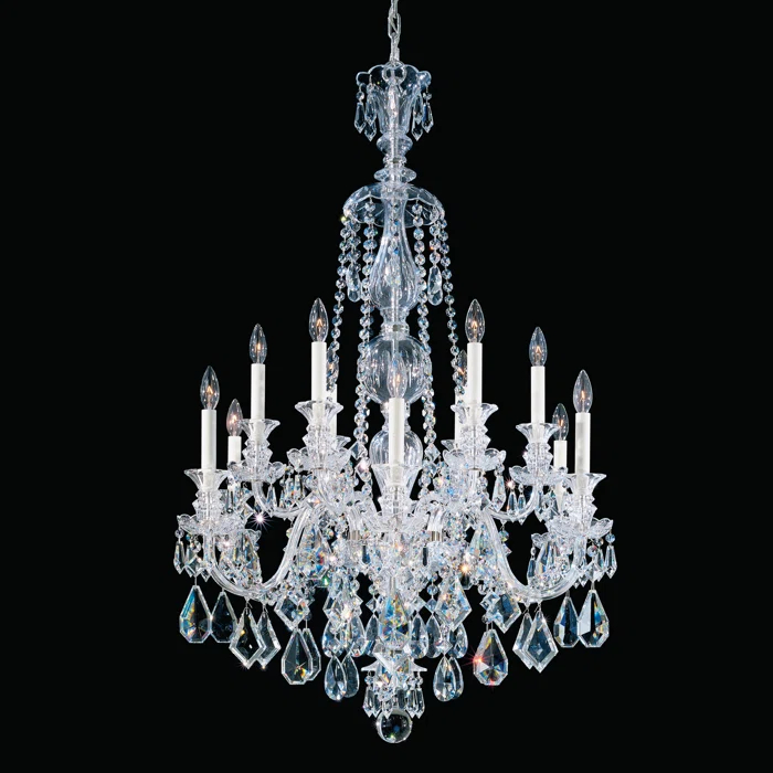 Hamilton 12 - Light Glass Classic / Traditional Chandelier