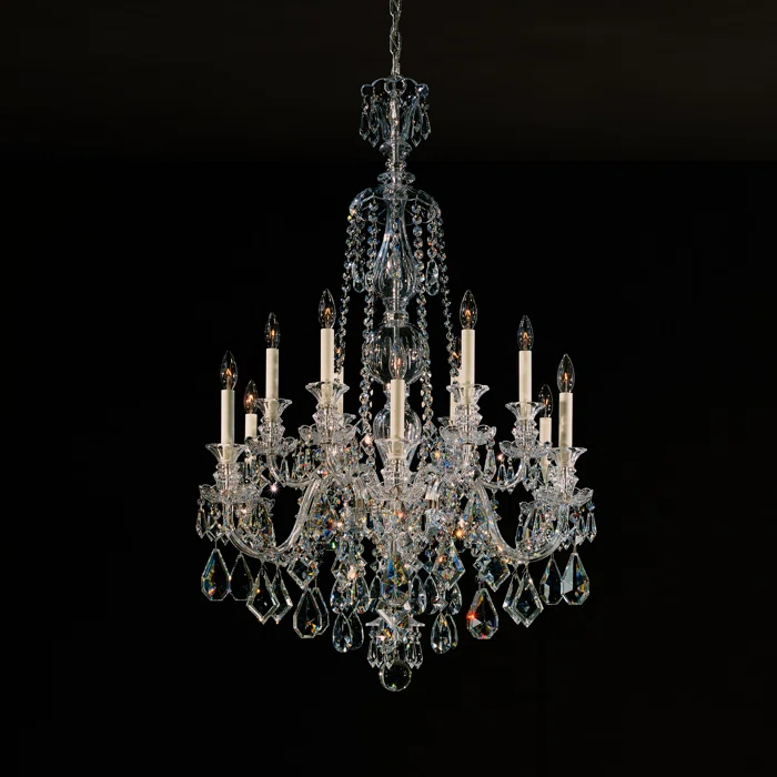 Hamilton 12 - Light Glass Classic / Traditional Chandelier