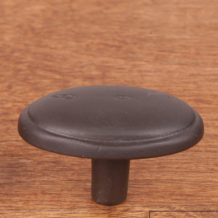 Oval Oil Rubbed Bronze Traditional Cabinet Knob with Mounting Hardware