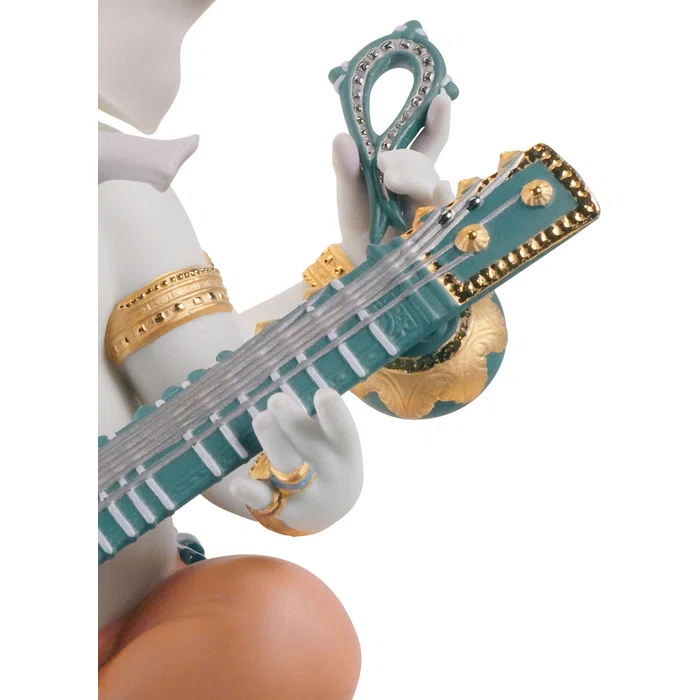 Lladro Veena Ganesha Figurine
