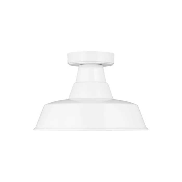 Fisher Outdoor Flush Mount - White / 12"Dia