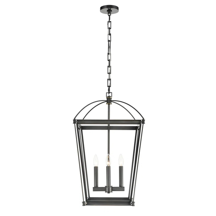 Urban Bronze 4-Light Crystal Globe Chandelier