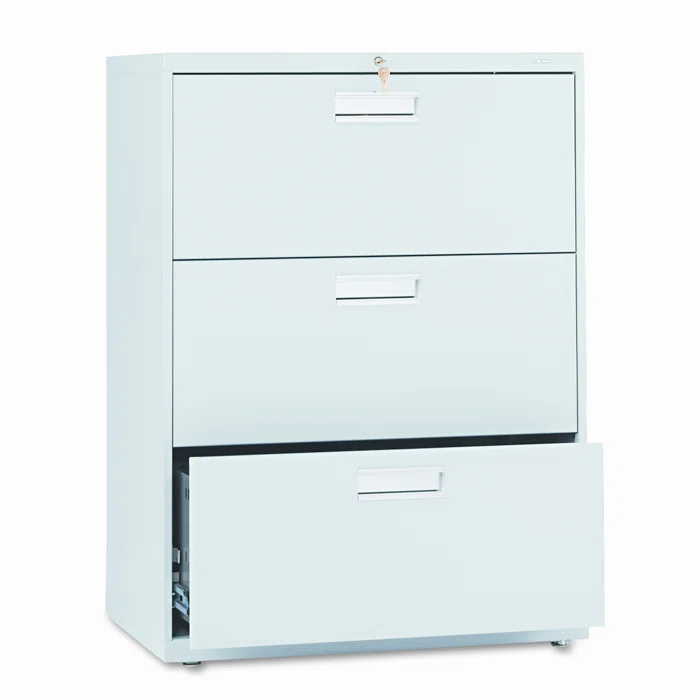 HON Brigade 600 Series 3-Drawer Lateral Filing Cabinet