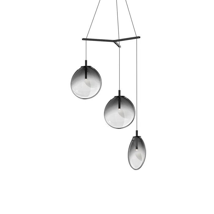 Cantina 3 - Light Satin Black Cluster Pendant