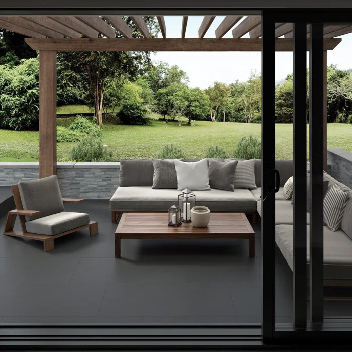 24" x 47" Porcelain Concrete Look Wall & Floor Tile