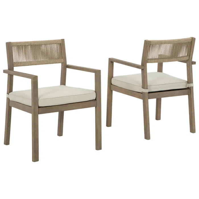 Colb Outdoor Dining Armchair with Cushion (Set of 2)
