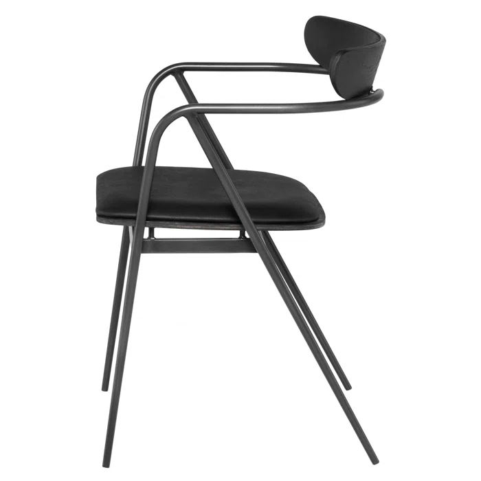 Genuine Leather Upholstered Armchair