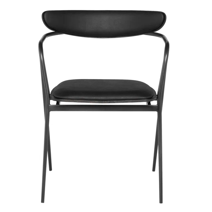 Genuine Leather Upholstered Armchair