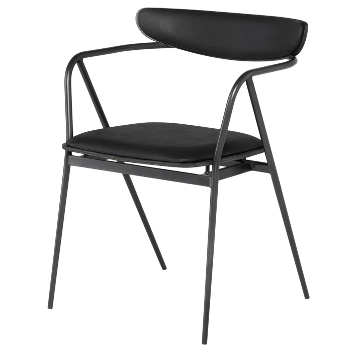 Genuine Leather Upholstered Armchair