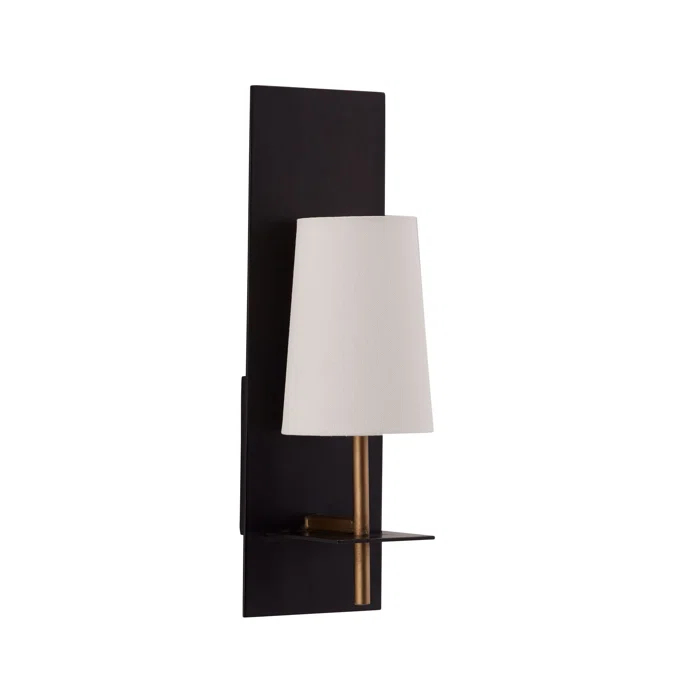 Neo 18" Blackened Iron Wallchiere with Antique Brass Collar