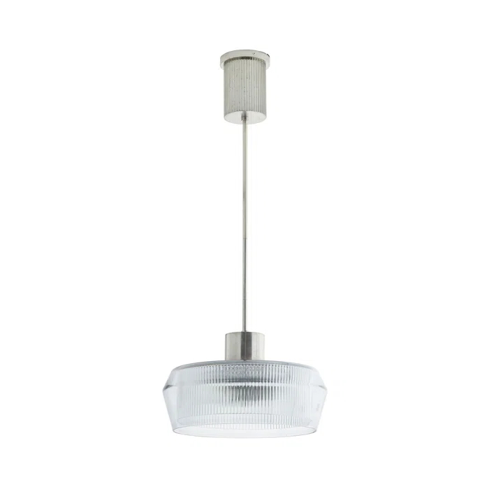 Holm 19" Indoor/Outdoor Glass Drum Pendant with Pewter Finish