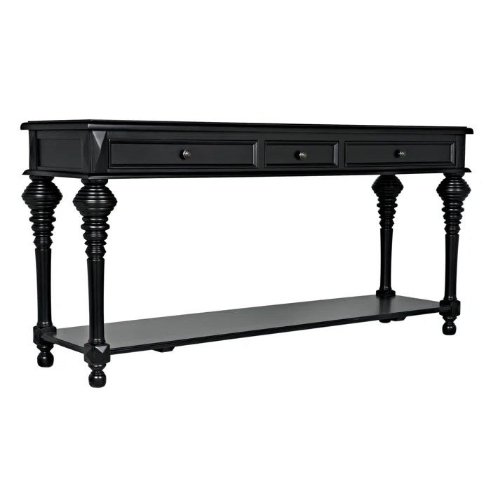 Noir Colonial 72'' Solid Wood Console Table