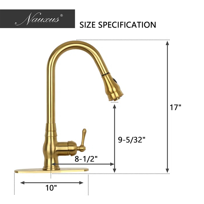 Pull Down Kitchen Faucet Single Handle Sink Faucet With Deck Plate