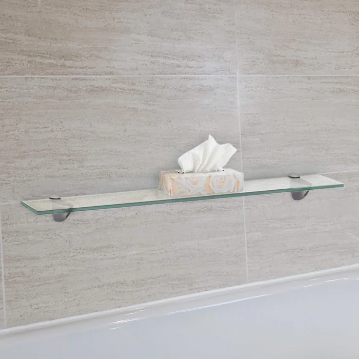 Latitude Run® Glass Accent Shelf with Adjustable Shelves