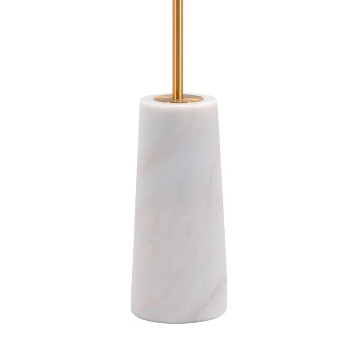 63.0'' White & Brass Traditional Floor Lamp