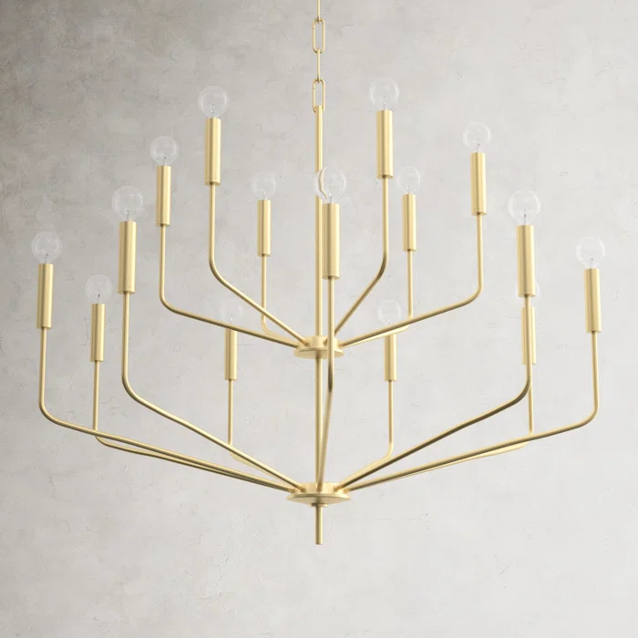Aneyda 15 Light Metal Dimmable Chandelier