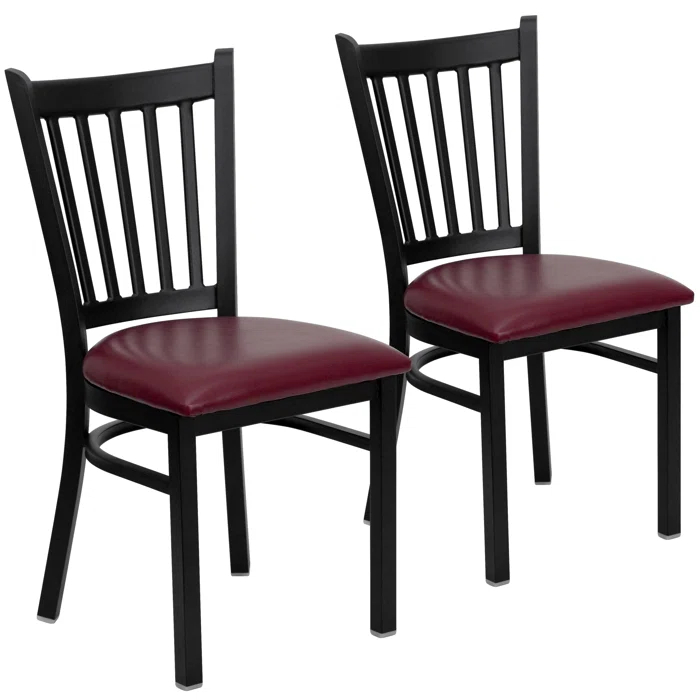 Flash Furniture Hercules Prompton Modern Vertical Back Metal Restaurant Chairs by Flash Furniture (Set of 2)