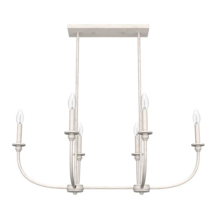 Hunter Southcrest 6 Light Linear Chandelier Ceiling Light Fixture