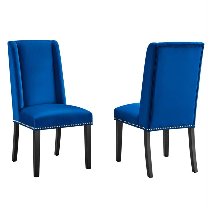 Modway Modway Baron Performance Velvet Dining Chairs - Set of 2