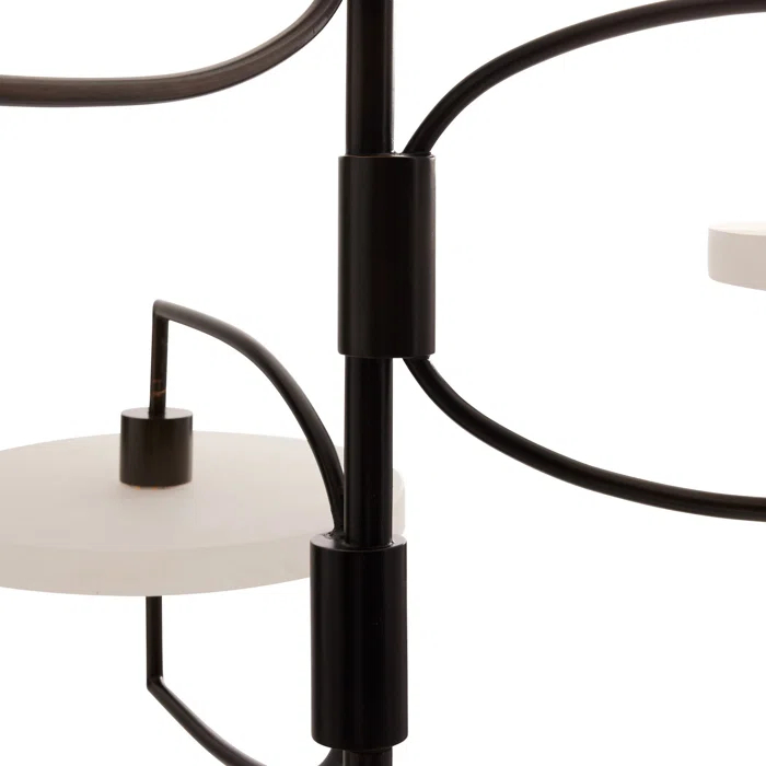 Moshi Bronze Steel and White Alabaster LED Tree Floor Lamp