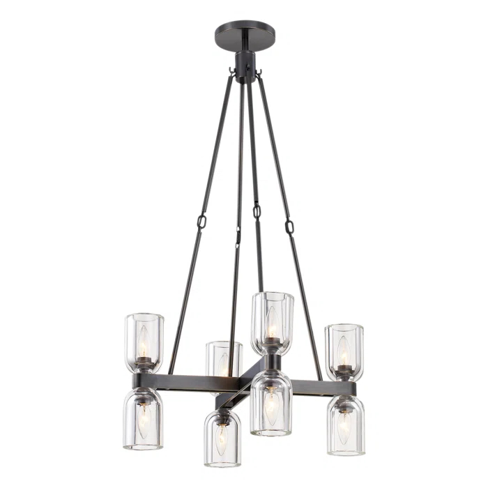 Lucian 8 - Light Modern Linear Chandelier
