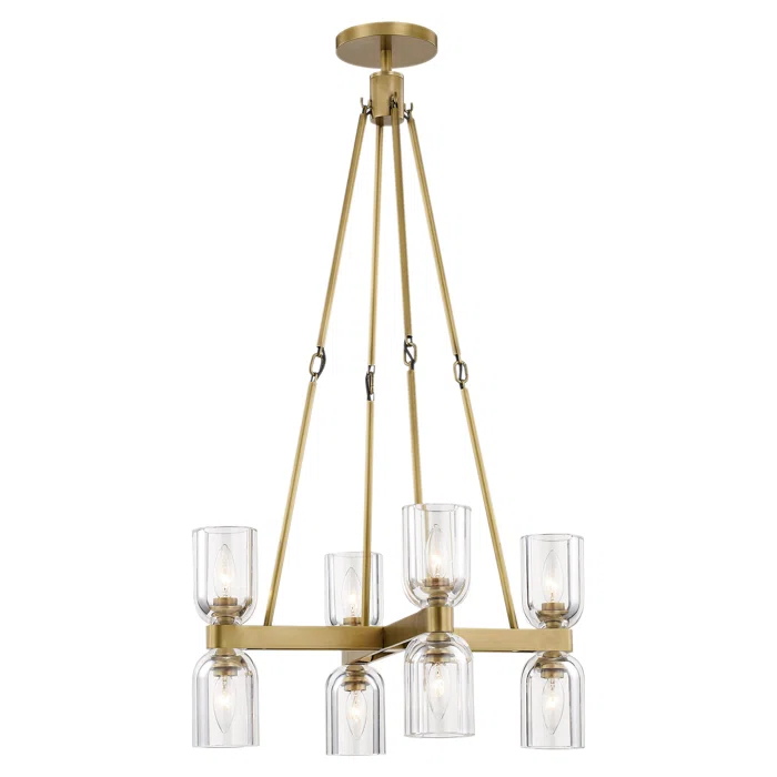 Lucian 8 - Light Modern Linear Chandelier