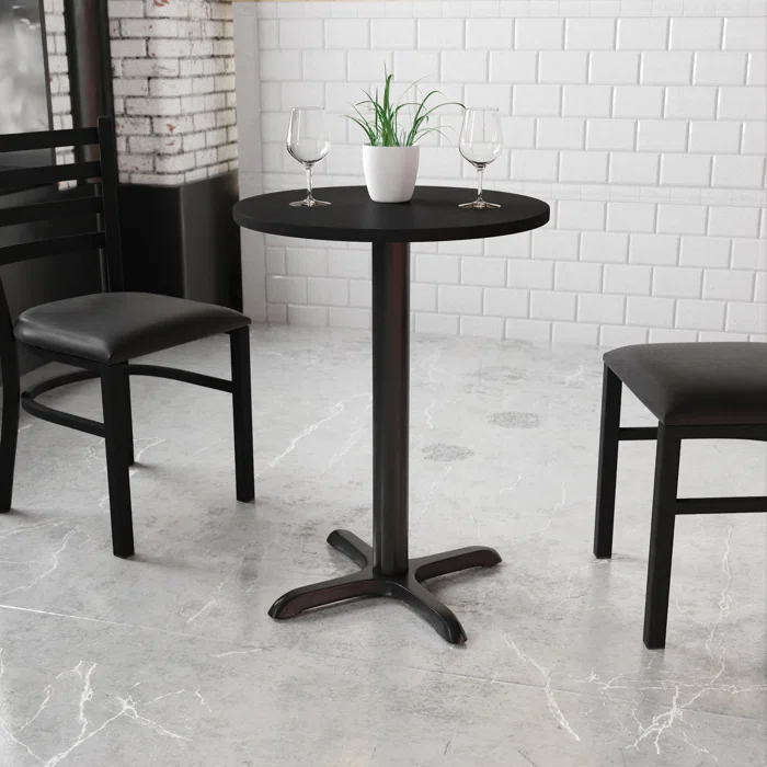Flash Furniture Carrus Round Laminate Table Top with Height Table Base